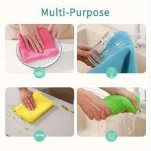 1/5/6 Sets Random Color Microfiber Cleaning Cloth Set - Multi-Purpose Towels, Suitable For Home And Kitchen, Durable And Absorbent, Perfect For Living Room, Bedroom, Bathroom And Furniture, Easily Remove Stains And Grease, Essential Cleaning Supplies - Multiple Styles - View 6