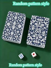 Portable 432pcs Chinese Mahjong And Playing Cards Set, Waterproof Resin Mahjong Tiles And Plastic Cards, Multi-Color, Suitable For Travel, Camping, Beach, Office, Home, Party Game Night, Adult Players Birthday And Christmas Gift - A - View 8