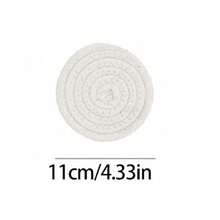 Woven Rope Placemat & Drink Coaster Set, Farmhouse Boho Minimalist Table Decor For Coffee Table Dining Table, Natural Handwoven Round Table Mats For Home Kitchen Dining Party Decoration, 1Pc 4Pcs - White - View 9