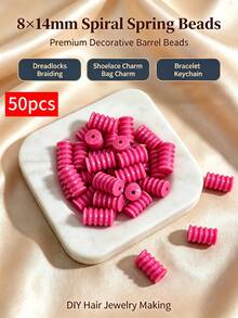 50/100pcs 8x14mm Acrylic Multicolor Spiral Barrel Beads,Cute Cylindrical Large Hole Plastic Beads,Suitable For DIY Hair Accessories And Bead Jewelry Making,Shoe Charms, Bag Chain, Bracelets,Keychains,Crafts For Adults - Multicolor - View 16