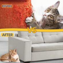 1 Roll Thick Clear Cat Scratch Protector, Self-Adhesive Vinyl Furniture Shield, Waterproof & Durable Anti-Scratch Tape For Sofa, Walls, Doors & Countertops - 3m*45cm - View 6
