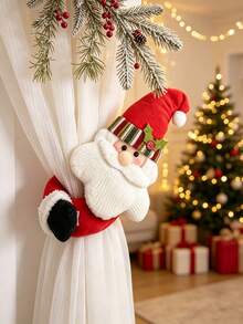 1 Peça Prendedor de Cortina Papai Noel, Fivela de Cortina Boneco de Neve, Decoração de Cena de Festa de Feriado, Criativo e Fofo, Adequado para Armazenamento de Cortinas, Decoração de Corrimão de Escada, Decoração de Garrafa, Decoração de Árvore de Natal e Decoração de Feriado de Reunião Doméstica, Melhor Escolha para Temporada de Casamento, Temporada de Formatura, Temporada de Volta às Aulas, Halloween, Presentes de Natal, Decoração Doméstica, Decoração de Quarto - Vários estilos - Visão 3