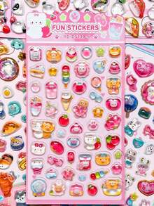 Colorful 3D Epoxy Resin Stickers - Solid Stickers - Cute Animal Series, Exquisite Appearance, 3D Design, Waterproof Self-Adhesive Decorative Stickers, Comfortable Touch, Rich Decorative Atmosphere, Suitable For DIY Decoration, Toys, Manuals, Journals, Notebooks, Laptops, Phone Cases, Etc. - Multicolor - View 7