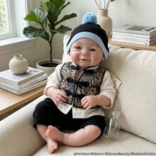 18 Inch Solid Silicone Vivienne Reborn Doll, Handmade Realistic 3D Painted Skin Baby Toy (Anatomically Correct) - Silicone Girl - View 5