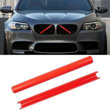 V - Fundas para soportes compatibles con BMW Grille Inserts StripesWrap Insertos de parrilla roja compatibles con BMW Serie 5 F10/6 Series F06/7 Series F01/X1 F48/X2 F39 F13 Accesorios - Multicolor - Ver 1