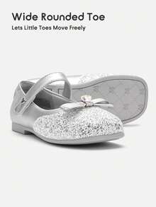 Balabala 2026 Girls Princess Shoes, Shiny Elegant Lightweight Comfortable Casual Summer Shoes - Smoky Silver - View 5