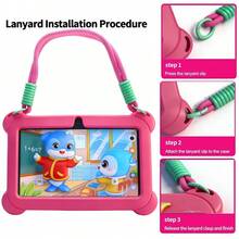 yesido 4GB RAM + 64GB ROM / 7-Inch Tablet / Quad-Core 1.3GHz / Android 13 MTK8321 / 1280x800 HD IPS Display / 2MP+5MP Camera / 4000mAh Battery / WiFi, Parental Control, Education, Games / ABS Plastic + Silicone, Educational Tablet - Pink - View 4