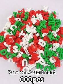 200/600pcs Large Letter Beads, Mixed Color Plastic Letters A-Z, Suitable For Jewelry Making, Bracelets, Necklaces, Keychains, Shoelaces And Handmade Crafts - Multicolor - View 16