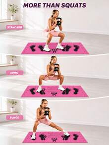 Non-Slip Squat Training Mat, Helps Improve Exercise Efficiency, Non-Slip, Soft And Elastic, Easy To Clean And Store, Suitable For Gym Workouts And Home Exercise, Indoor/Outdoor Activities, Suitable For Yoga - Multicolor - View 8