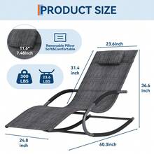 Patio Lounge Chair & Swing Chair - Gray - View 8