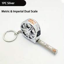 1pc Mini Keychain Tape Measure 78.74 Inch Steel Tape, Industrial Grade Portable Hanging Decoration Exquisite Small Steel Ruler, Metric And Imperial Dual Scale, Multi-Functional Steel Tape Measure Gift, Absolutely Beautiful Small Gift, Best Gift For DIY Craft Enthusiasts (Sticker Color Random) - Tape Measure - View 7