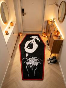 1 pieza Alfombra decorativa de piso con patrón de fantasma de terror de Halloween, alfombra de piso de cocina, alfombra de piso de pasillo, adecuada para cocina, baño, pasillo, entrada, comedor y otra decoración del hogar, alfombra de cocina, alfombra de cocina, alfombra de piso de cocina, felpudo, alfombra pequeña, alfombra, alfombra de tira larga, alfombra de piso, decoración del hogar, alfombra de área, alfombra exterior, decoración del hogar, alfombra de área, alfombra de dormitorio, alfombra lavable, alfombra de lado de la cama - Multicolor - Ver 4