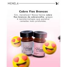 Menela Henna Profissional para Designer de Sobrancelhas 2,5g - Com Fixador e Nanotecnologia - Castanho Médio - Visão 7