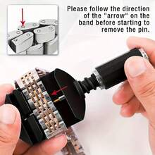 11pcs Watch Band Removal Tool Set, Universal Watch Band Tools, Watch Band Buckle Removal & Repair Tool Kit, Suitable For Watch Band Adjustment, Watch Accessories, Watch Repair Tools, Watch Band Buckle Removal & Adjustment Tool Set, Professional Watchmaker Use - Black - View 7