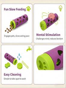 New Detachable Pet Slow Feeder Toy | Chew-Resistant Treat Roller, Energy Consumption & Boredom Relief Device, Suitable For Medium & Small Cats/Dogs, Indoor & Outdoor Use - Multicolor - View 6