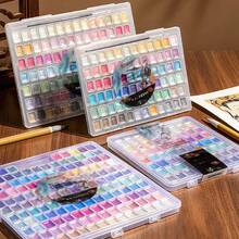 2pcs Pearl Shimmer Metallic Solid Watercolor Paint Set, Portable Glitter Watercolor Pigment For Artist Drawing & DIY Handcraft - Sets - View 3