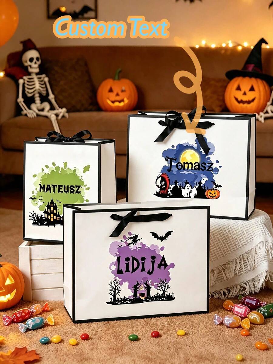 1pc Gift Bag (Gift Box Alternative/Bridesmaid Gift Box/Wedding Favor), Suitable For Wedding Party, Customized Birthday Gift Packaging, Engagement And Various Holidays (Christmas, Halloween, Etc.) - White - View 1