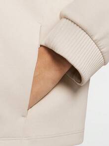 Nike Women's AS W NK 24.7 DF Soft Knit Full Zip Jacket, Collarless Knit Outerwear II5326-104 - Beige - View 6