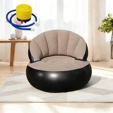 Camping Essential Minimalist Inflatable Chair Quick‑Inflation Valve Portable Inflatable Sofa Comfort Armchair For Campers Lawn Festival Leisure Backyard Outdoor Furniture Accessory - Multiple Styles - View 5