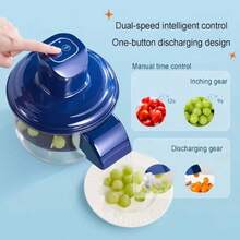 1pc Automatic Grape & Garlic Peeler Machine - Electric Fruit Skin Remover For Home Kitchens & Commercial Use - Blue - View 3