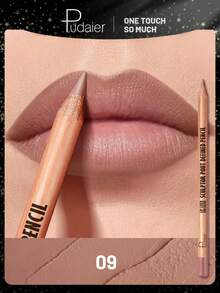 Pudaier 1pc Waterproof Nude Lip Liner Pencil, 3D Lip Contour Pencil, Sweet Valentine's Day Gift - 09 - View 8