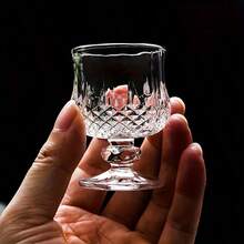 Imported Whiskey - Foreign Wine - Whiskey Accessory - 6pcs Set Of Diamond/Butterfly/Sunflower Pattern - Crystal Clear Highball Glasses With Light Refraction - Stylish Mini Shot Glasses For Vodka And Whiskey - Tall Design Non-Greedy Cups - Clear - View 6