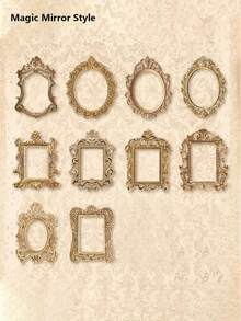 Frame Sticker Pack 2D Flat Vintage Sticker Cutout Frame Decor Sticker Junk Journal Supplies Scrapbooking Collage Materials Planner Creative Stationery(Random Style) - A - View 6