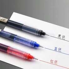 10pcs Direct Liquid Quick-Dry Ballpoint Pens, 0.5mm Black, Blue, Red, Student Exam Practice Homework Neutral Pens, School Office Writing Stationery, Direct Liquid Quick-Dry Neutral Pen Set, Smooth Writing Without Ink Interruption. Large Capacity Ink Cartridge Design, Quick-Dry Ink No Smudging, No Bleeding Through Paper. Round Barrel Comfortable Grip, 14cm Portable Size, Back To School Season Recommended, Back To School Season Recommended, Practice Pen, Signature Pen - Multicolor - View 5