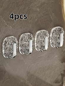 Drill-Free Self-Adhesive Bathroom Wall Hook Modern Wall-Mounted Storage Rack, Glacier Texture, No Drilling Installation, Suitable For Kitchen And Bathroom, Bathroom Hook, Kitchen Storage, Easy To Install, Can Be Used For Halloween Decoration - Multicolor - View 12