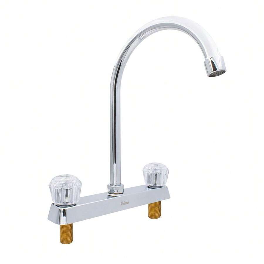 8" Kitchen Faucet With Acrylic Handles, Primo Essential, IUSA - Silver - View 1