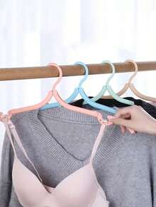 10 buah Gantungan Baju Lipat untuk Perjalanan, Gantungan Bra Anti Selip Portabel, Gantungan Pakaian Hemat Ruang Ukuran Saku, Cocok untuk Perjalanan, Hotel, dan Penggunaan di Rumah, Warna Acak - View 5