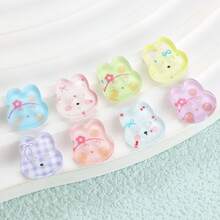 10/16/24/32/40 PCS 1.4cm Cute Jelly Color Cartoon Rabbit Shape Two-Hole All-Season Buttons, Suitable For Clothing Accessories, Dresses, Jackets, Shirts, Knitted Sweaters DIY Accessories, Dolls, Phone Case Decorations - Bunny Shape - View 6