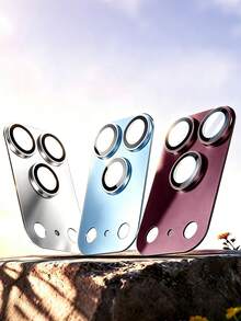 1 paquete,Protector de lente de cámara,Marco de metal azul profundo + Lente de alta definición resistente a arañazos y al desgaste,Adecuado para accesorios de funda de teléfono.Compatible con iPhone 18 Pro Max/18 Pro y otros modelos. - Azul - Ver 8