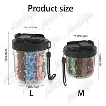 Botol Organizer Pil/Vitamin Jumbo 7 Kompartemen, Kotak Penyimpanan Suplemen Bulanan, Wadah Obat Kapasitas Besar untuk Bepergian - Berwarna merah muda - View 6