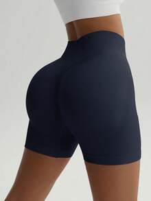 4PCS High Waist Tummy Control Shorts – Compression Fit Butt Lifting Yoga Shorts For Women, Running & Cycling - Multicolor - View 3