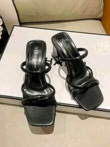 Women Heeled Sandals - Black - View 5