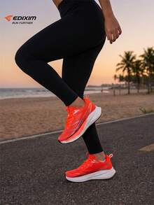 EDIXIM Summer New Professional Running Shoes Unisex Casual Shock-Absorbing Mesh Anti-Slip Lightweight Breathable Wide Soft Sole Athletic Shoes - Red - View 9