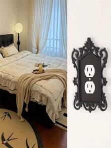 A Gothic Switch Plate Cover, Suitable For Home And Office Wall Decoration, Made Of Durable Plastic With Artistic Design, Perfect For Halloween Decor - Multicolor - View 9