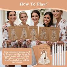 40/20pcs Bridal Dress Guessing Wedding Game Set,Wedding Party Games,DIY Bridal Shower Game Supplies, " The Wedding Dress" Wedding Party Game For Guest Participation,Wedding Decoration,Bridesmaid Proposal Gift,Fun Wedding Decor,Party Creative Supplies - Multicolor - View 4