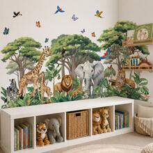4pcs 30x60cmExtra Large Size Forest Animal Wall Stickers - Large Wall Sticker - View 5