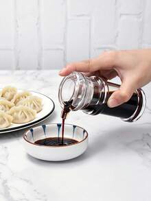 1pc Plastic Transparent Seasoning Bottle, Acrylic Sauce & Vinegar Dispenser For Kitchen, Restaurant, Home Storage - Multicolor - View 4