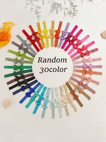 10/20/30pcs Baby Hair Accessories: Multiple Solid Color Soft Decorative Headbands, Holiday Decorative Baby Headbands - Multicolor - View 12