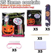 5pcs Halloween Nail Art Tool Set, Includes Nail File, Cuticle Pusher, Cleaning Brush, Nail Cotton Pads, Portable Nail Art Accessories Set, Pumpkin Ghost Print Packaging Bag, Suitable For Nail Stickers - Multicolor - View 18