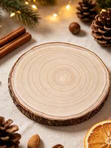6 Pcs Large Wood Slices For Centerpieces, 7-8 Inch Wood Round | Wood Rounds Crafts Decors For Rustic Wedding Decor, Centerpiece Table Decorations - A - View 5