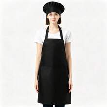Halter Apron With Front Pocket, Unisex Kitchen Chef Apron, Suitable For Cooking, Baking, Restaurant, Cafe, Catering Industry - 1Pc - View 10