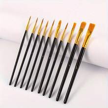 10pcs Multi-Function Nylon Bristle Art Paint Brush Set, Watercolor, Gouache, Liner Brushes - Sets - View 11