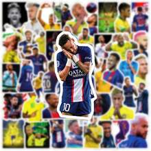 FIFA 50pcs Neymar Football Stickers, #10 Jersey, Trophy, Match Action And Celebration Patterns, Suitable For Scrapbooks, Journals And Football Fans - Multicolor - View 3