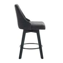 Set Of 2 Dining Chair Grey Minimalist Made Of Chenille For Kitchen And Dining Room - Grey - View 5