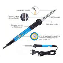 Kit De Herramientas De Soldadura 60W Con Cautín Y Multímetro Digital Ajustables - Tipo de Enchufe A USA (110-127V) - Ver 3