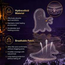 120pcs Halloween Gray Boxed Holiday Atmosphere Acne Concealer Patches, Witch Hazel Ingredient, Halloween Element Style, Clean Skin, Cover Blemishes - Halloween - View 5